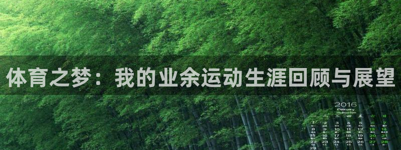 JJB竞技宝官网下载平台注册：体育之梦：我的业余运动生涯回顾